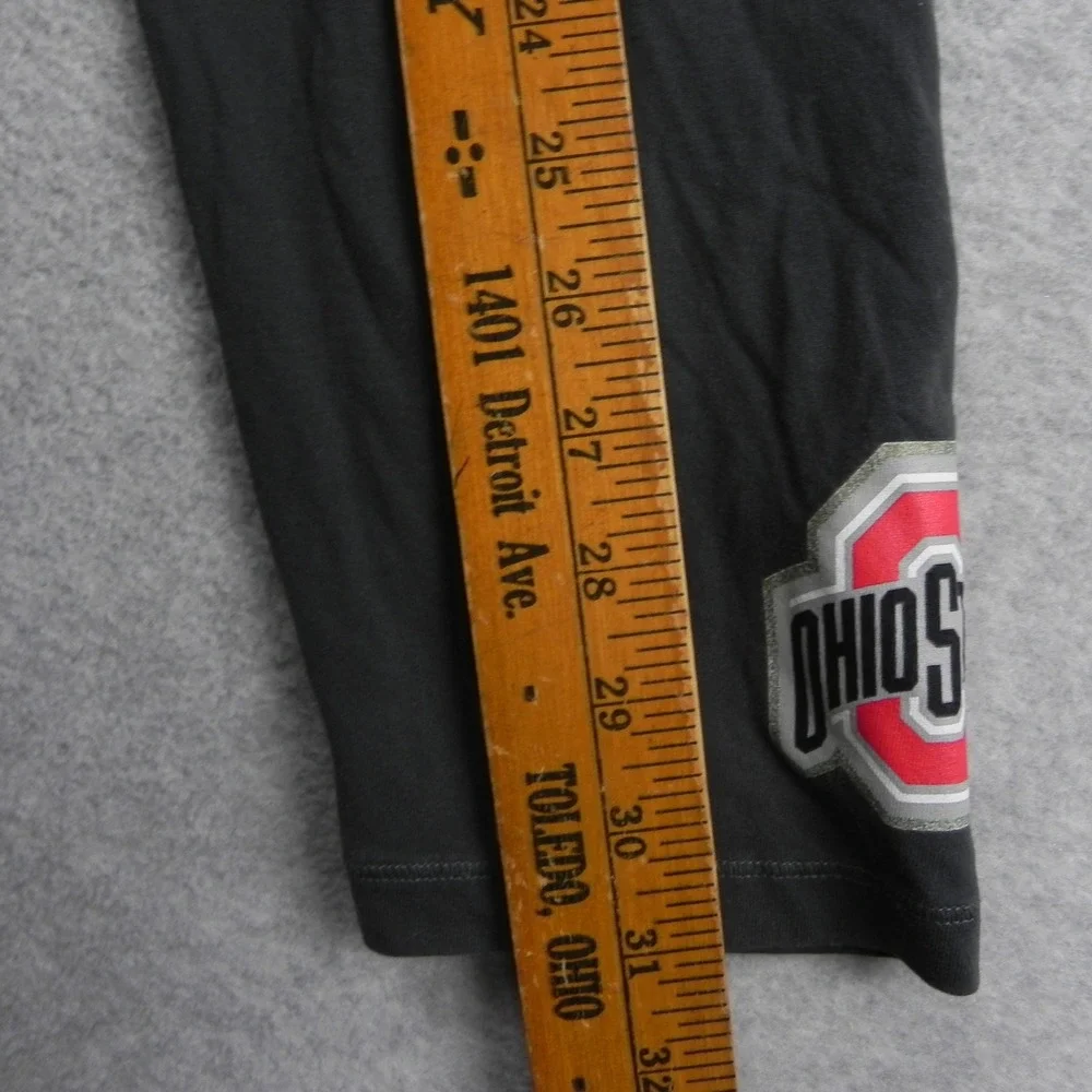 Nike Ohio State Hoodie Mens Large Gray Dri-FIT Long Sleeve T-Shirt Buckeyes NCAA